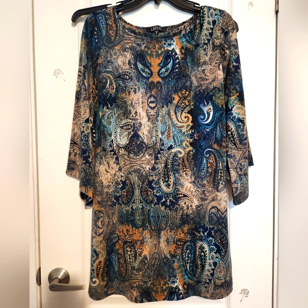 Boho shift Mini with butterfly sleeves - S - Picture 3 of 5